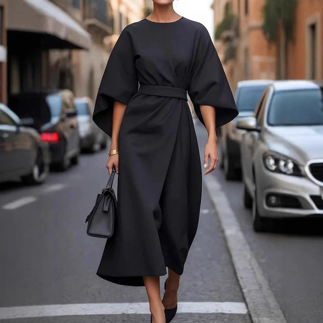 Loose Batwing Sleeve Elegant Dress