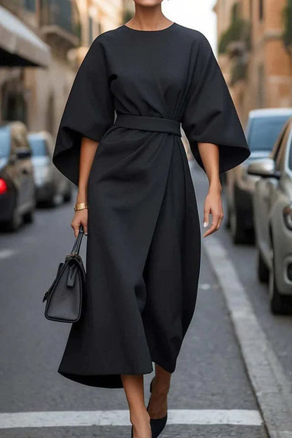 Loose Batwing Sleeve Elegant Dress