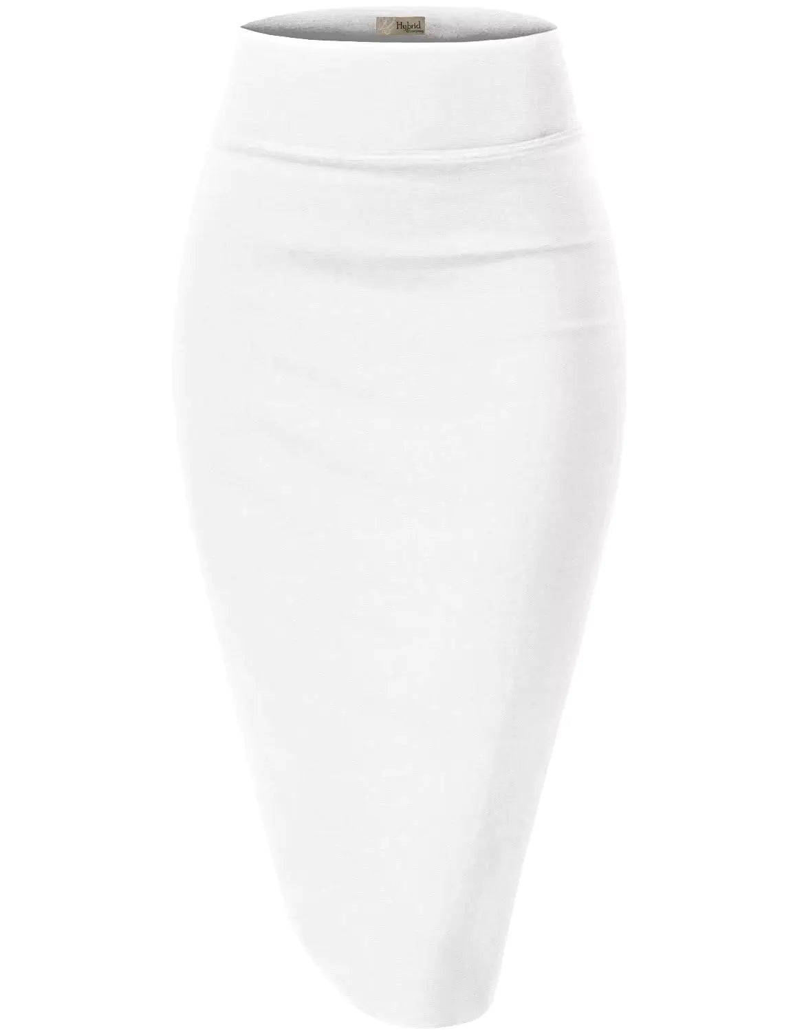 Nylon Stretch Pencil High-Waist Skirt