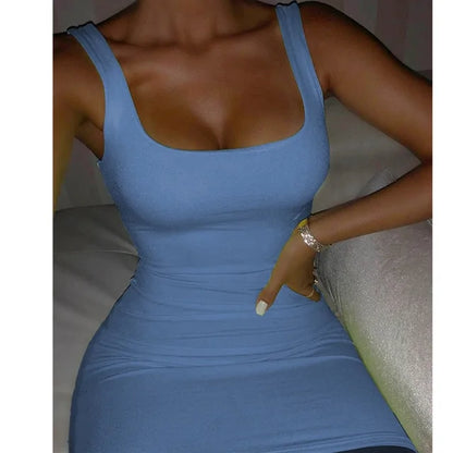 Square Neck Bodycon Mini Dress