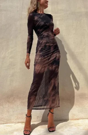 Tie-Dye Pleated Dress